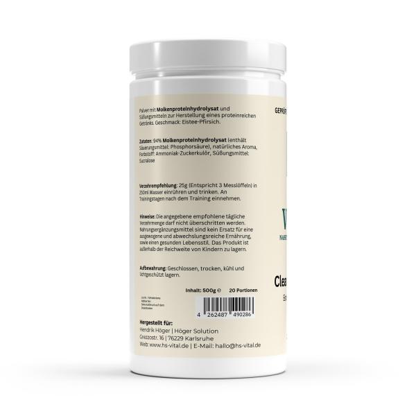 Clear, Whey, Protein, Eistee, Pfirsich